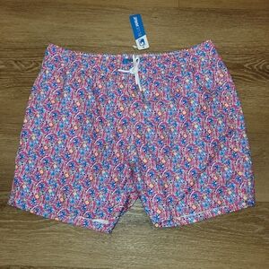 Blue Wave Mens Swim Shorts Trunks Pink Tropical Size XL New